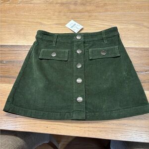 Green Corduroy Skirt